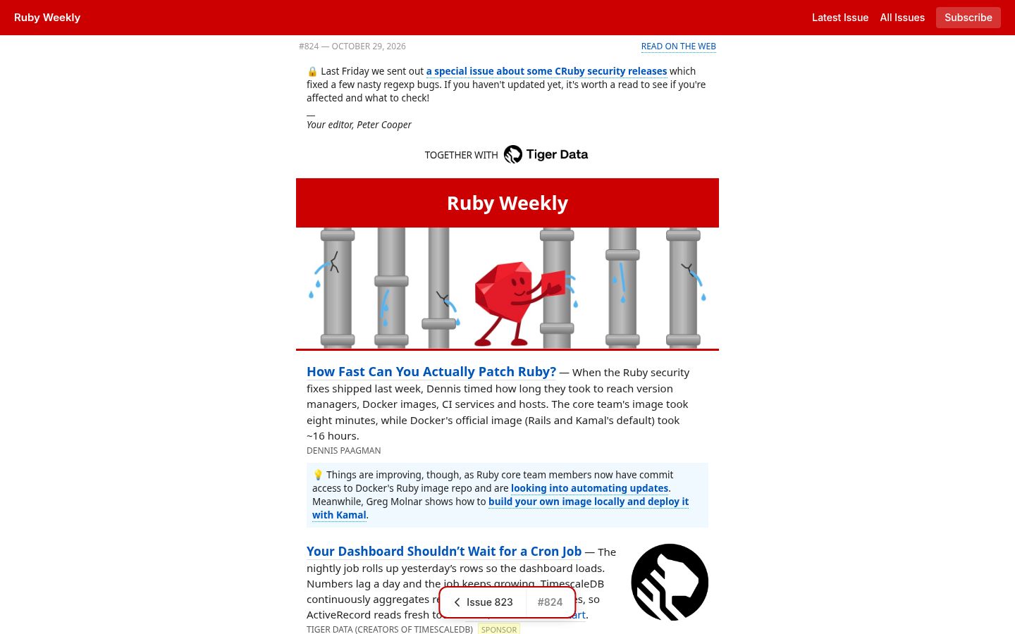 Screenshot of How fast can you actually patch Ruby?